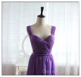 Light Purple Cap Sleeves/Long Sleeves Backless Chiffon Prom Dresses, Purple Bridesmaid Dresses